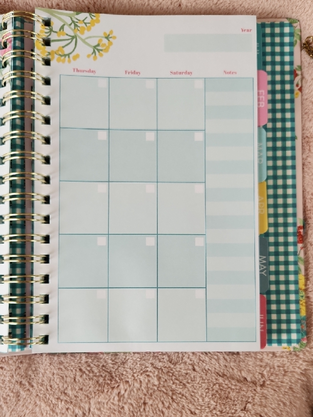 The Pioneer Woman Floral Weekly Planner in Teal, Pink, Yellow, Red - Picture 6 of 6